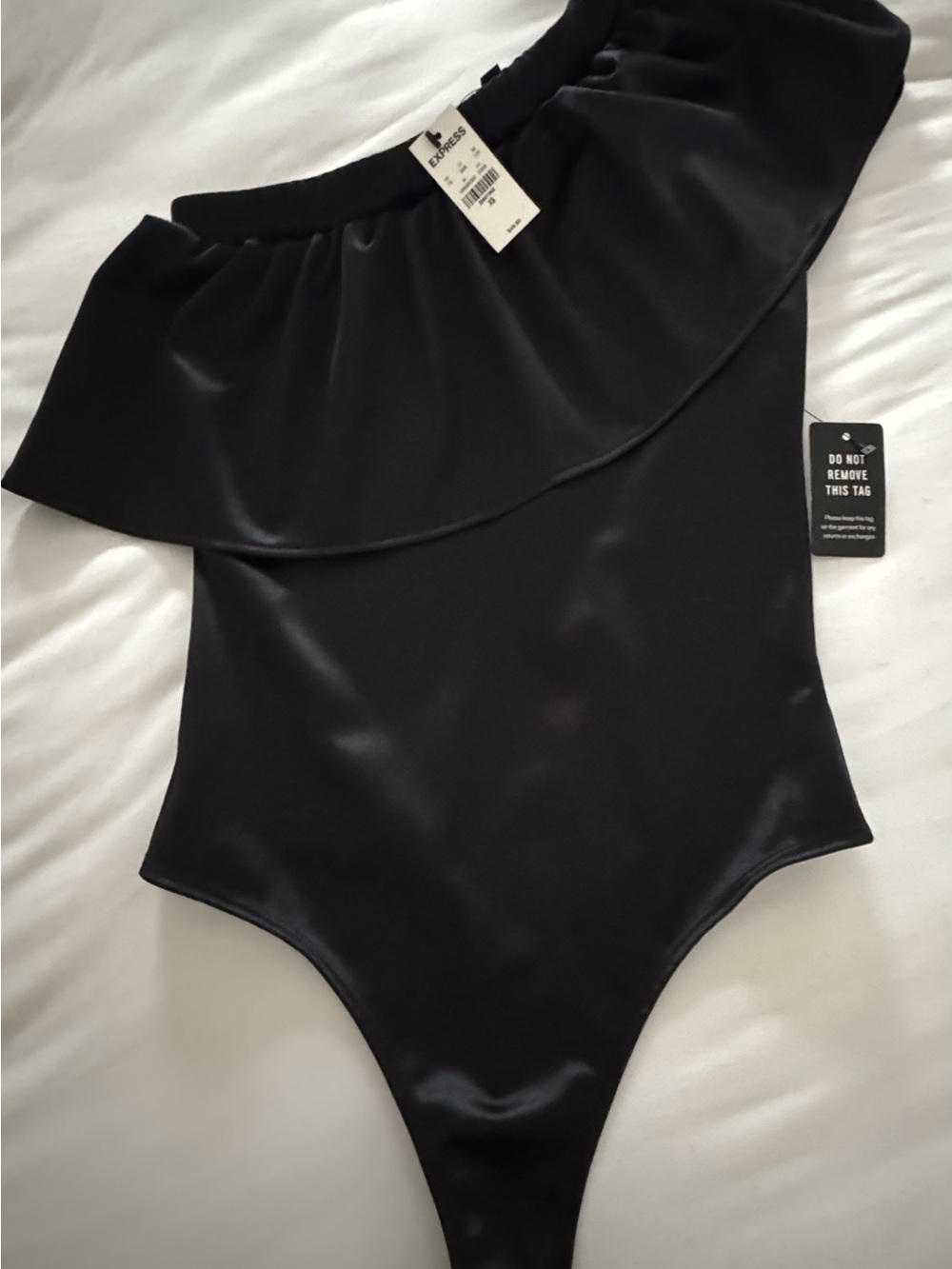 Express Kids Off-Shoulder One-Piece Bodysuit - Black
